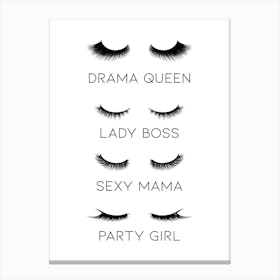 Lashes Canvas Print