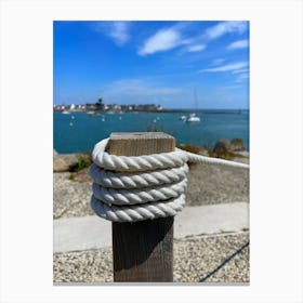 Rope On A Post Canvas Print