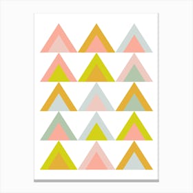 Pastel Triangles 1 Canvas Print