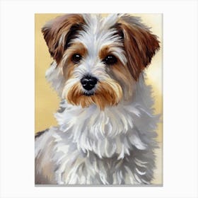 Dandie Dinmont 5 Terrier Watercolour dog Canvas Print