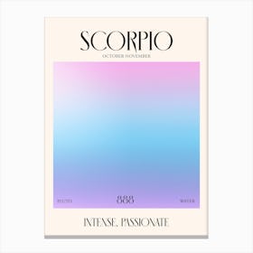 Scorpio 2 Zodiac Sign Canvas Print
