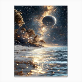 Moon And Stars 17 Canvas Print