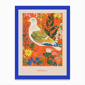 Spring Birds Poster Seagull 3 Canvas Print