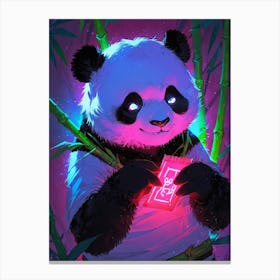 Panda With A Mischievous Glint In Canvas Print