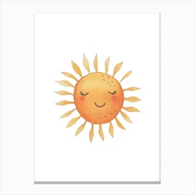 Sun With Closed Eyes Canvas Print