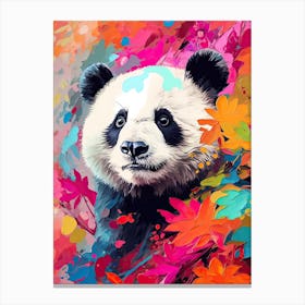 Panda Art In Color Field Painting Style 1 Canvas Print