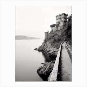 Lerici, Italy, Black And White Photography 1 Canvas Print