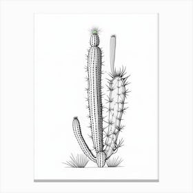 Rat Tail Cactus William Morris Inspired 4 Canvas Print