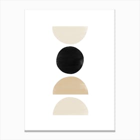Balancing Shapes 2 Black Canvas Print