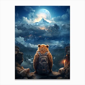 Bear In The Mountains 3 Canvas Print