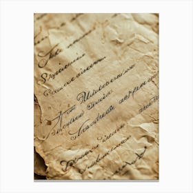 Antique Paper Exhibiting A Rustic Pattern Aged Sepia Tones With Gentle Creases And Worn Edges Hint (2) Canvas Print