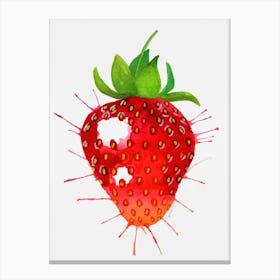 Strawberry Watercolor Artwork Canvas Print