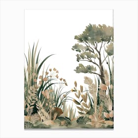 Watercolor Landscape Illustration 1 Canvas Print