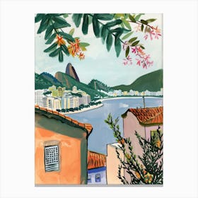 Travel Poster Happy Places Rio De Janeiro 2 Canvas Print