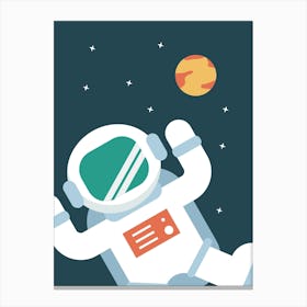 Astronaut - Kids Space Canvas Print