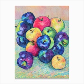 Rose Apple Vintage Sketch Fruit Canvas Print