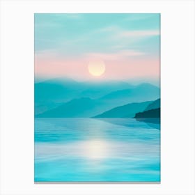 Calm Water In Turquoise Canvas Print