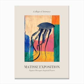 Jellyfish 3 Matisse Inspired Exposition Animals Poster Canvas Print