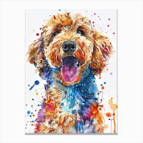 Dog With Splatters Canvas Print