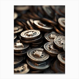 Pile Of Coins Canvas Print