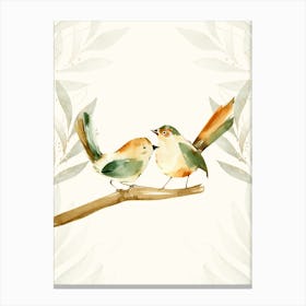 Birds On A Branch Canvas Print
