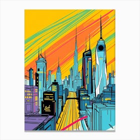 New York City Skyline 7 Canvas Print