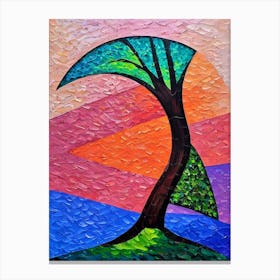 Burr Oak Tree Cubist 3 Canvas Print