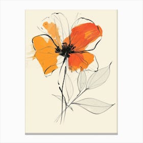 Orange Poppy 1 Canvas Print