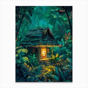 Hut In The Jungle Canvas Print