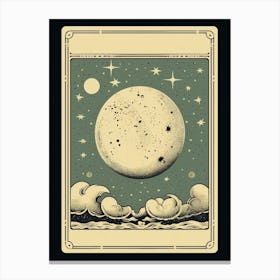 Moon Folky Tarot Card  Canvas Print