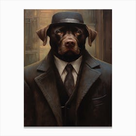 Gangster Dog Labrador Canvas Print