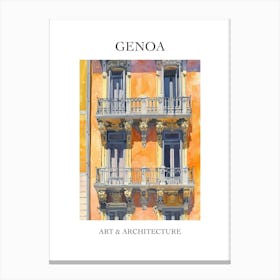 Genoa Travel And Architecture Poster 1 Canvas Print