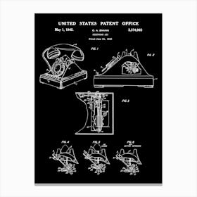 1945 Telephone Set Patent Canvas Print