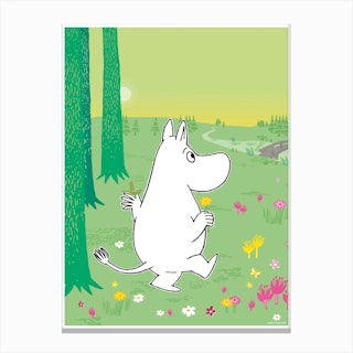The Moomin Collection Green Lovers Canvas Print