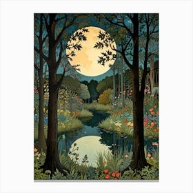 William Morris Moonlight In The Woods 82 Canvas Print