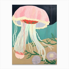 Maximalist Animal Painting Jellyfish 4 Canvas Print