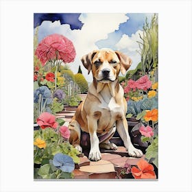 Garden Dog Canvas Print