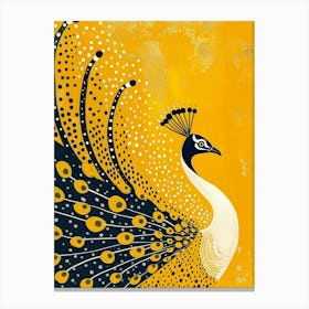 Yellow Peacock 1 Canvas Print