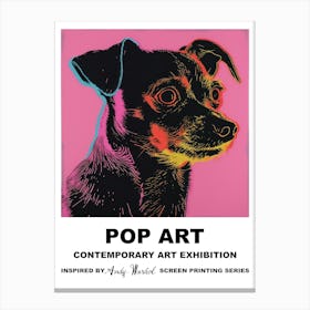 Poster Dog Pop Art 3 Canvas Print
