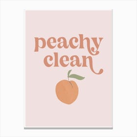 Peachy Clean Retro Vintage Font Canvas Print