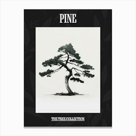 Pine Tree Pixel Illustration 4 Poster Canvas Print