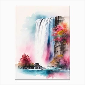 Niagara Falls, United States And Canada Water Colour  Canvas Print