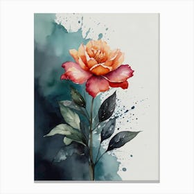 Watercolor Rose Canvas Print Canvas Print