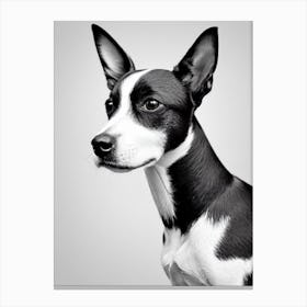 Toy Fox Terrier B&W Pencil dog Canvas Print