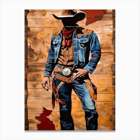 Cowboy Painting Canvas Print