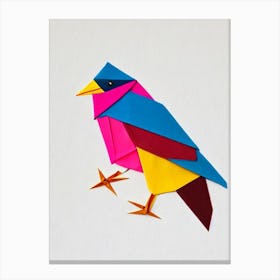 Lark Origami Bird Canvas Print