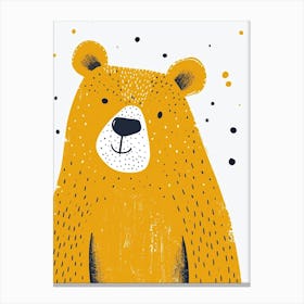 Yellow Brown Bear 1 Canvas Print