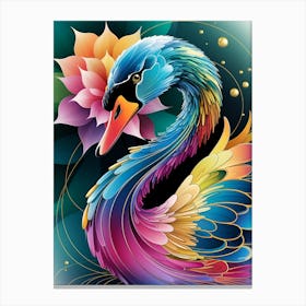 Swan Painting 3 Canvas Print