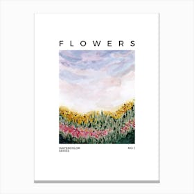 Watercolor Flowers 3 Canvas Print