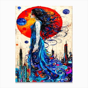 Wonder - Girl In Deep Thought Canvas Print